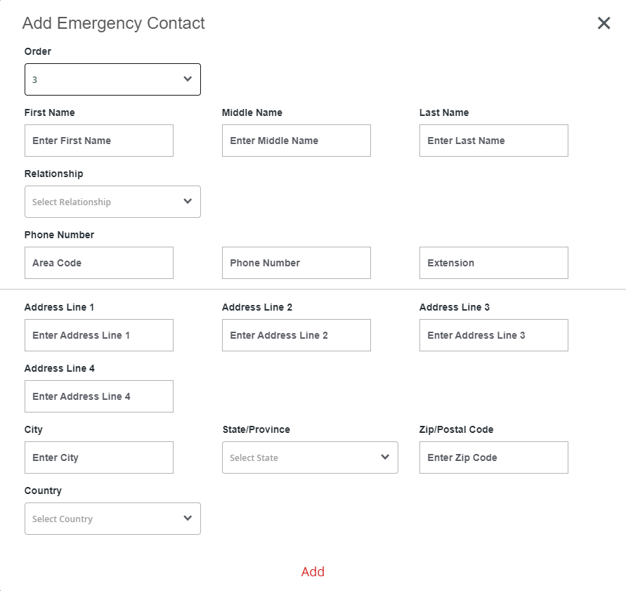 Emergency Contact fields in Banner