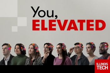 The You, Elevated poster featuring eight Illinois Tech students posing